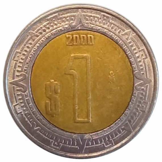 Moeda 1 peso - mexico - 2000