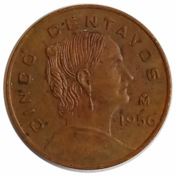 Moeda 5 centavos - Mexico - 1956