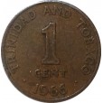 Moeda 1 centimo - Trinidad e Tobago - 1966