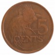 Moeda 5 cêntimos - Trinidad e Tobago - 1977