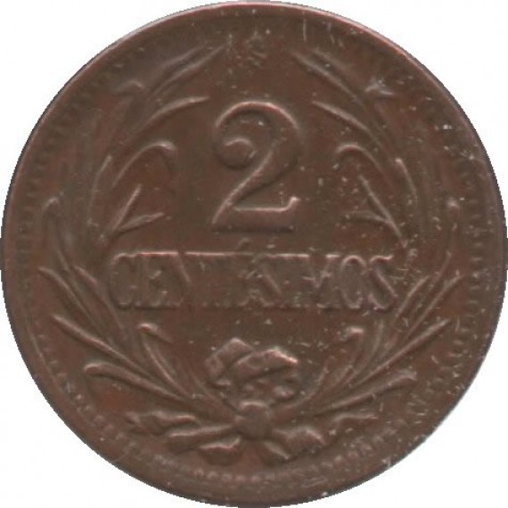 Moeda 2 centesimos - Uruguai - 1947