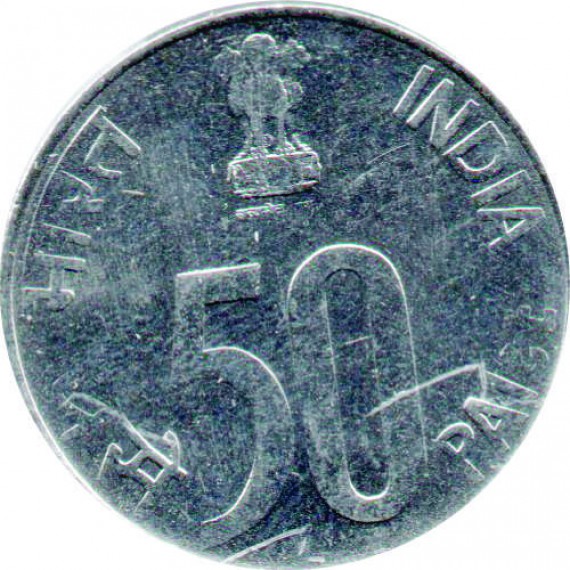 Moeda 50 paise - India - 2002