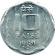 Moeda 10 paise - India - 1989