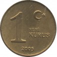 Moeda 1 yeni kurus - Turquia - 2005