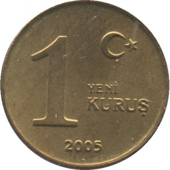 Moeda 1 yeni kurus - Turquia - 2005