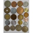 Conjunto com 21 moedas sortidas diversas nacionalidades