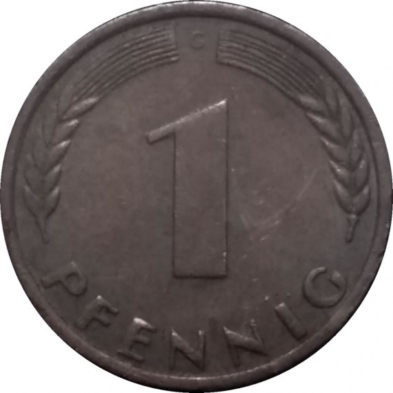 Moeda 1 pfennig - Alemanha - 1970