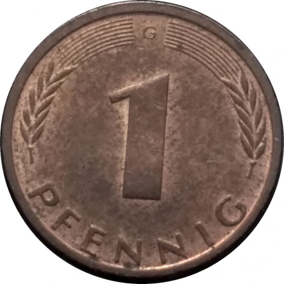 Moeda 1 pfennig - Alemanha - 1971