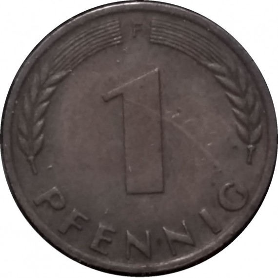 Moeda 1 pfennig - Alemanha - 1972