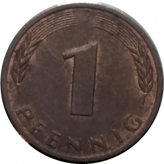 Moeda 1 pfennig - Alemanha - 1977