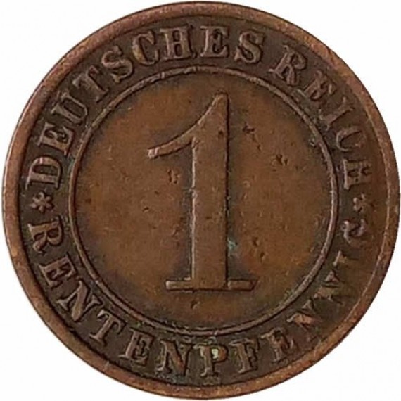 Moeda 1 rentenpfennig - Alemanha - 1924 A