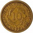 Moeda 10 reichspfennig - Alemanha - 1924 J