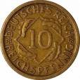 Moeda 10 reichspfennig - Alemanha - 1929 D