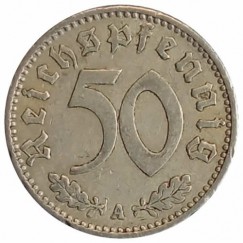 Moeda 50 reichspfennig - Alemanha - 1940 A
