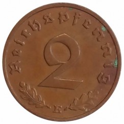 Moeda 2 reichspfennig - Alemanha - 1938 E
