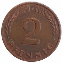 Moeda 2 pfennig - Alemanha - 1967 F