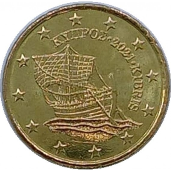 Moeda 10 centimos de euro - Chipre - 2021