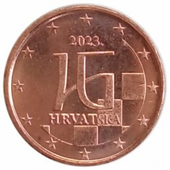 Moeda 1 centimo de euro - croacia - 2023