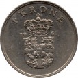 Moeda 1 coroa - Dinamarca - 1961