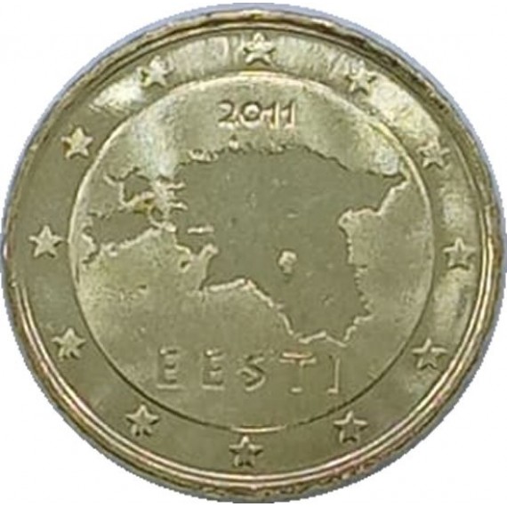 Moeda 10 centimos de euro - Estónia - 2011