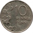 Moeda 10 pennia - Finlândia - 1992