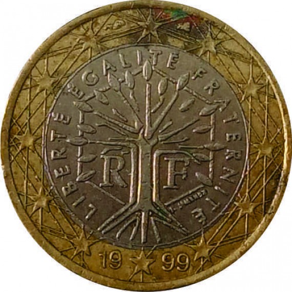 Moeda 1 euro - França - 1999