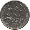 Moeda 1/2 franco - França - 1965