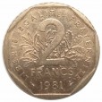 Moeda 2 francs - frança - 1981