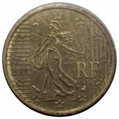 Moeda 10 centavos de euro - França - 2000