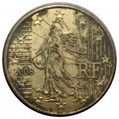 Moeda 10 centavos de euro - França - 2008