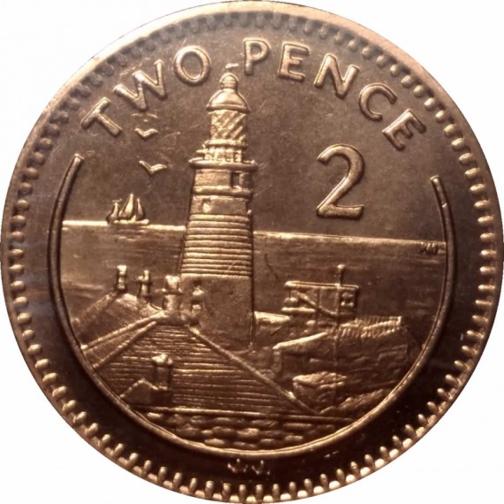 Moeda 2 pence - Gibraltar - 2003