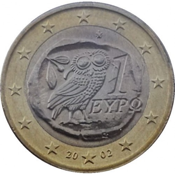 Moeda 1 Euro - Grecia - 2002 - FC