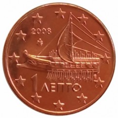 Moeda 1 centimo de euro - grecia - 2008 - fc