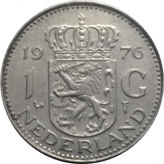 Moeda 1 gulden - Holanda - 1976