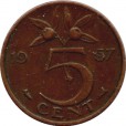 Moeda 5 centimos - Holanda - 1957