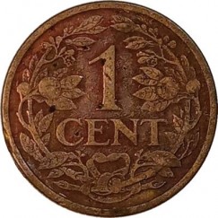 Moeda 1 centimo - Holanda - 1915