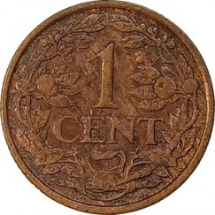 Moeda 1 centimo - Holanda - 1920