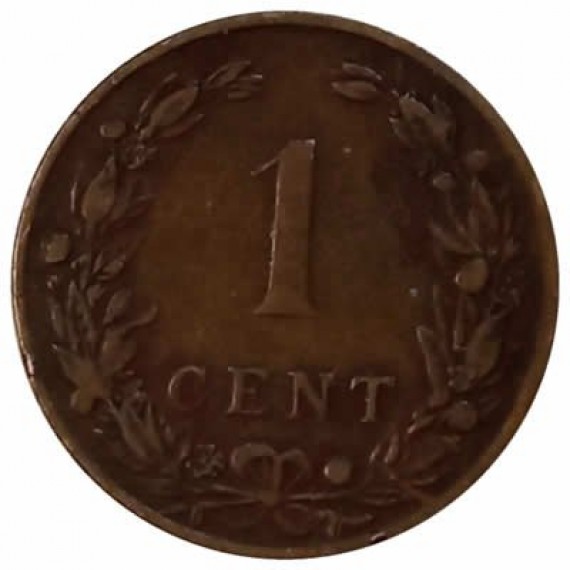 Moeda 1 centavo - Holanda - 1901