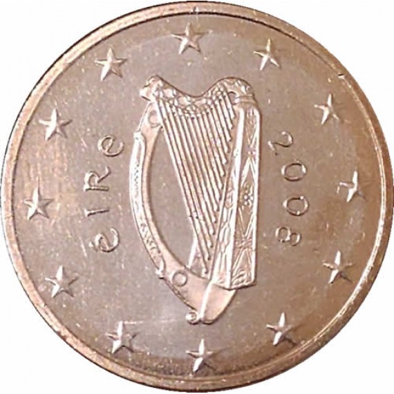 Moeda 5 centimos de euro - Irlanda - 2008 - FC
