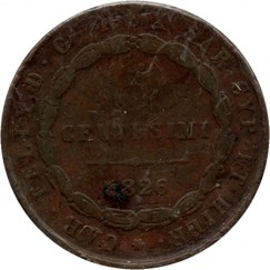 Moeda 5 centésimos - Itália - 1826