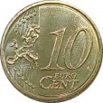 Moeda 10 centimos de euro - Letonia - 2014