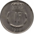 Moeda 1 franco - Luxemburgo - 1970