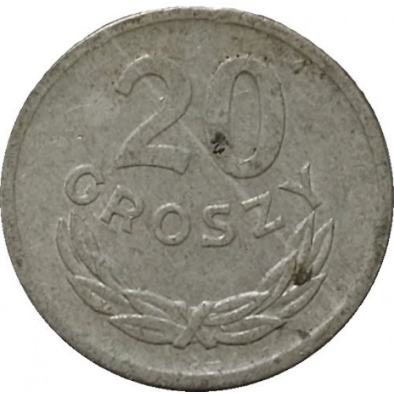 Moeda 20 groszy - Polonia - 1969