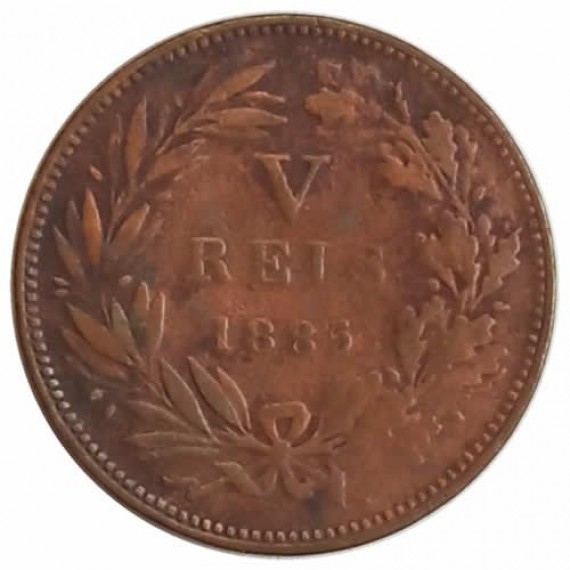 Moeda 5 Reis - Portugal - 1885