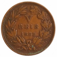 Moeda 5 Reis - Portugal - 1882