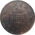 Moeda 1 penny - Reino Unido - 1986