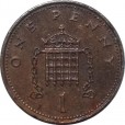 Moeda 1 penny - Reino Unido - 1985