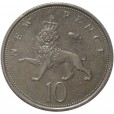 Moeda 10 pence novos - Reino Unido - 1973