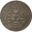 Moeda 5 pence novos - Reino Unido - 1971