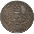 Moeda 5 pence novos - Reino Unido - 1979